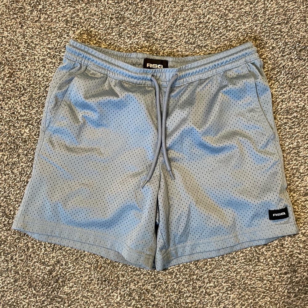 RSQ Light Blue Mesh Shorts